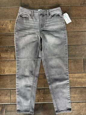 ❤️3/$30 NWT Time and Tru High-Rise Mom Ankle Skinny Jeans – Grey Wash - Size 6